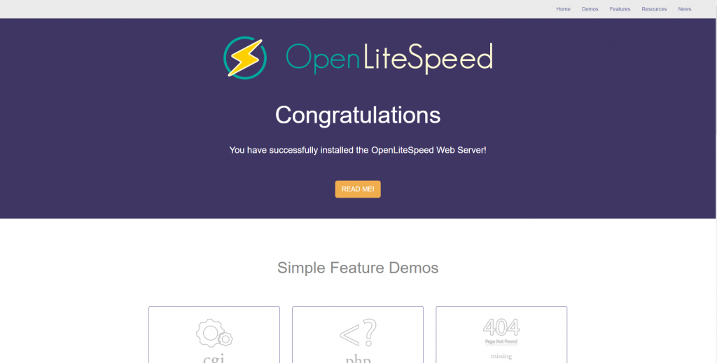openlitespeed test page